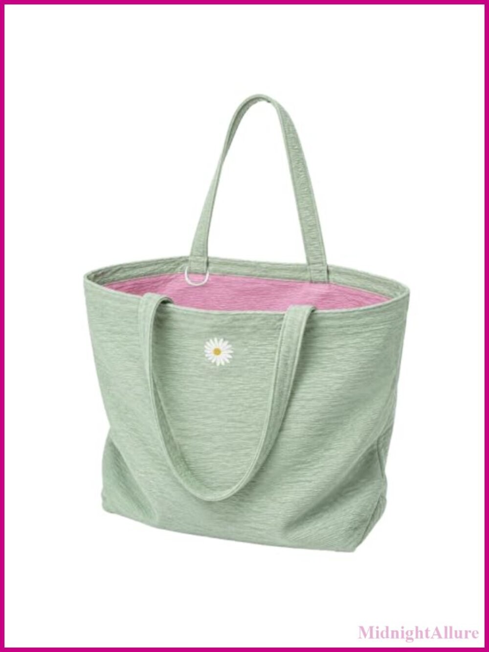 Soft Polyester Tote Bag Packable Foldable Beach Travel Shoulder Bag